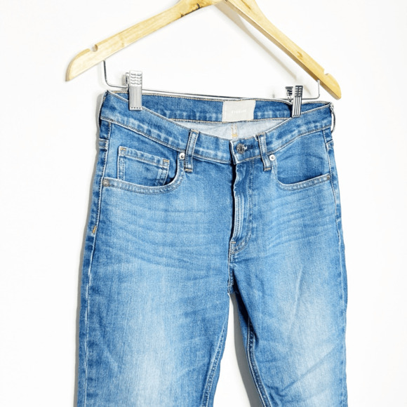 EVERLANE CHEEKY Mid Rise Skinny Jean medium blue stretch womens size 28 ANKLE - Picture 3 of 8